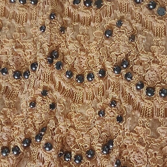 Bke Boutique Tank Light Orange with lace and beading S - Picture 2 of 2